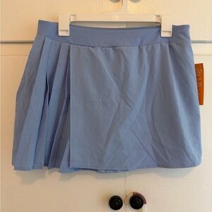 Avia Mini Pleated Baby Blue Athletic Skirt w Shorts Skort and Pockets Size M NWT